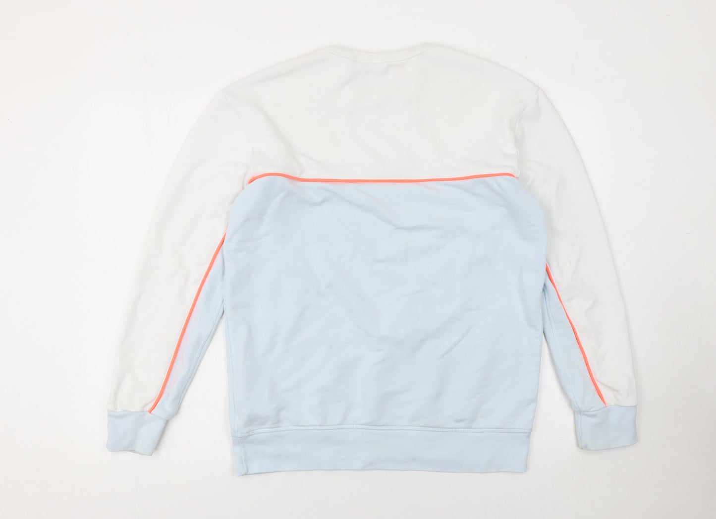 adidas Boys Blue & White Colourblock Crew Neck Sweatshirt 13-14 Years