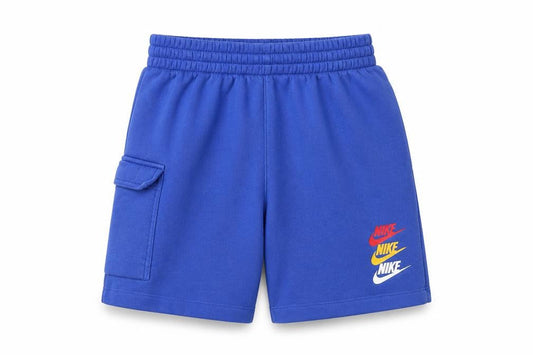 Nike Boys Blue Sweat Shorts M 137-147cm Elastic Waist Activewear