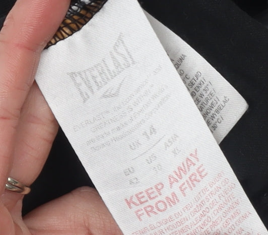 Everlast Women's Black Cotton Stretch Ankle Leggings Size 14