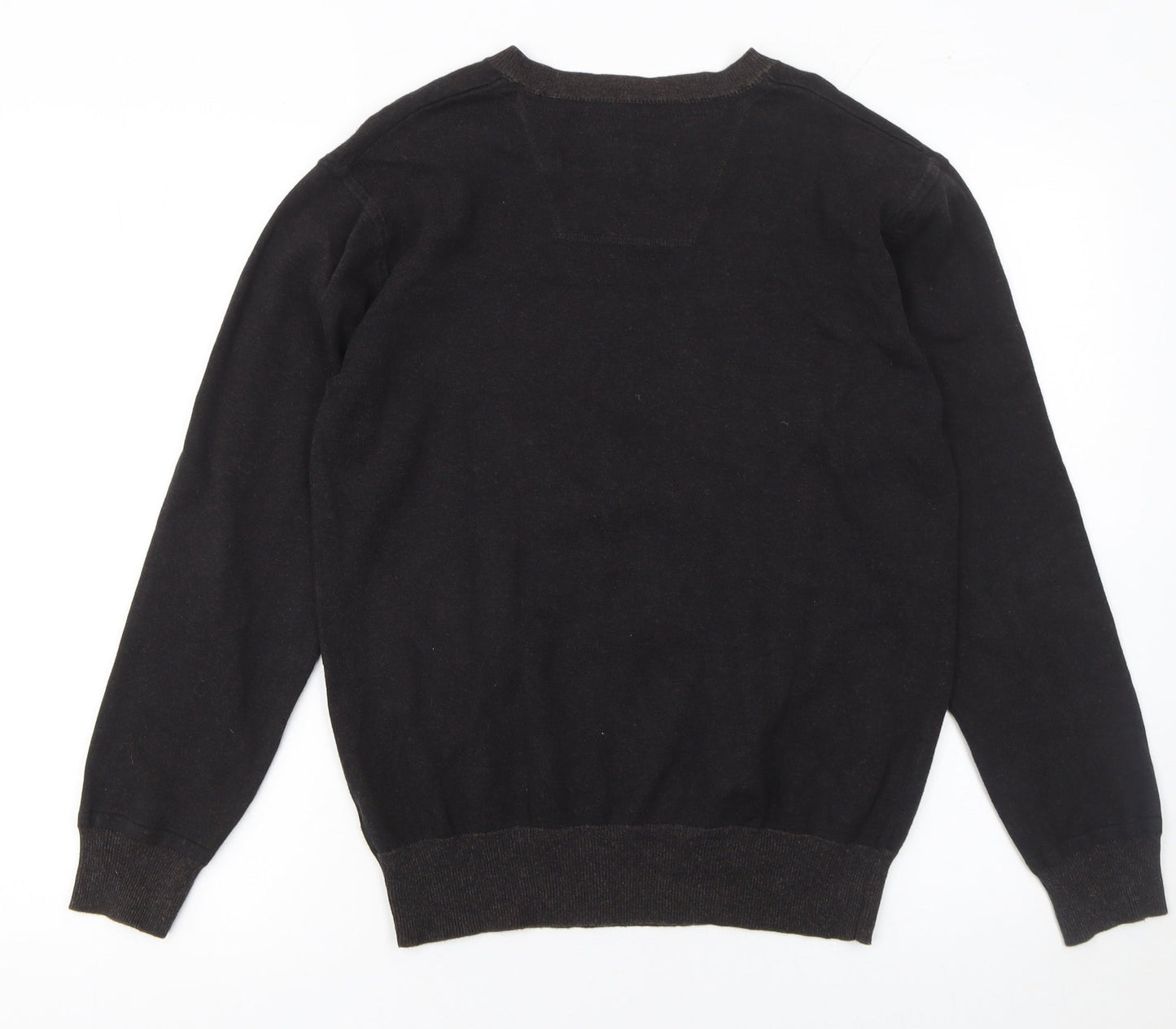 Rocha John Rocha Men’s Black Cotton V-Neck Jumper Size S