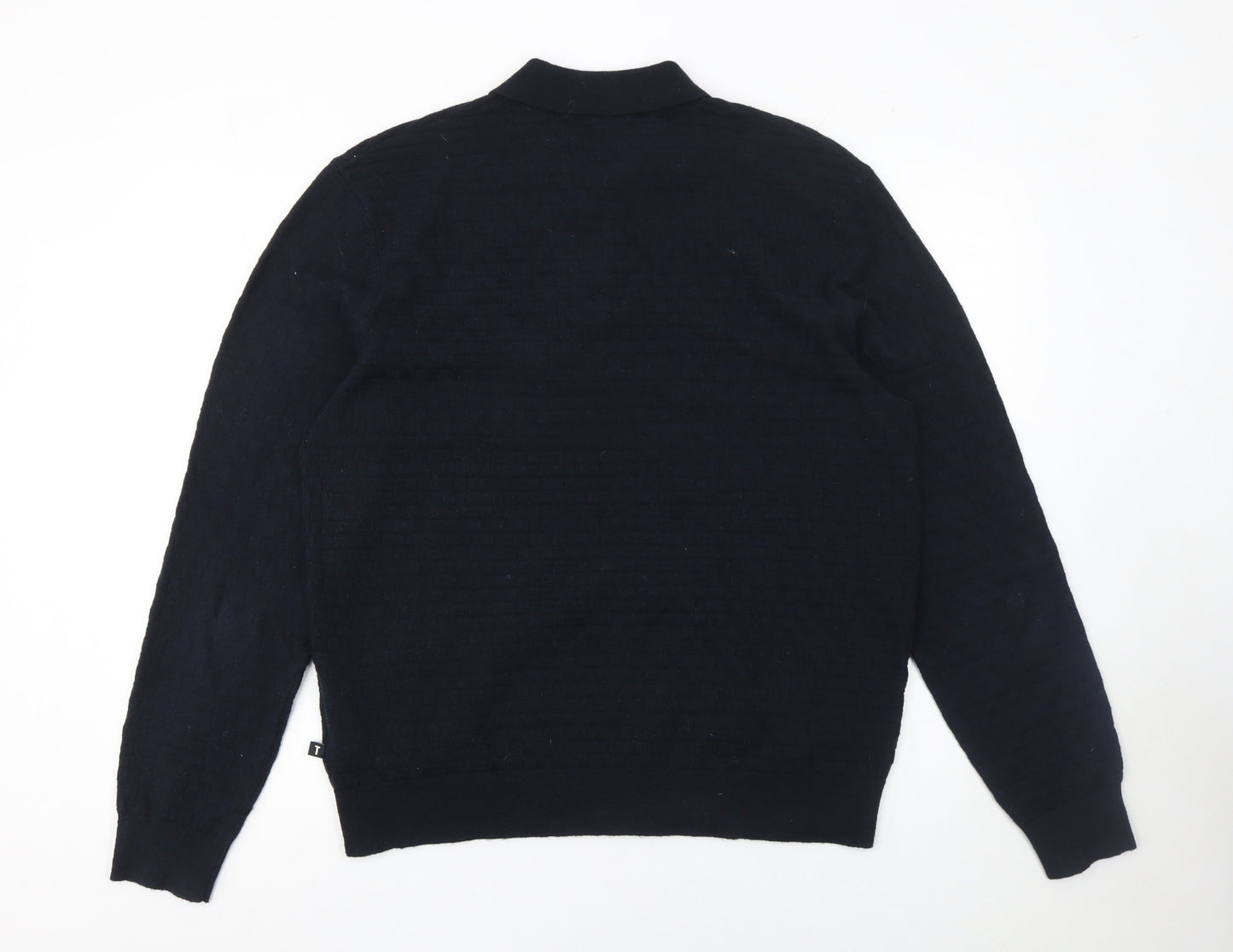 Ted Baker Men's Black Long Sleeve Polo Shirt Size L