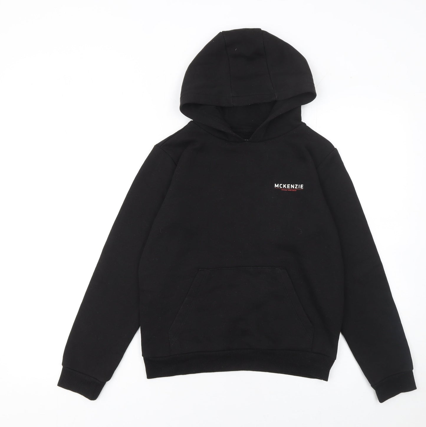 McKenzie Boys Black Pullover Hoodie 10-12 Years Fleece Hooded Sweatshirt