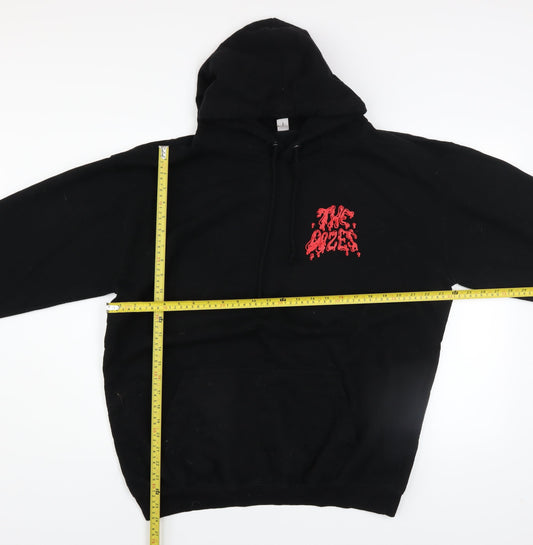 Just Hoods Mens Black XL Pullover Hoodie Graphic Logo Sweatshirt