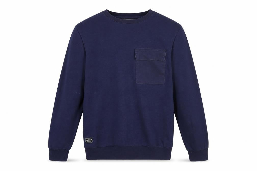 Threadbare Men's Blue Crew Neck Pullover Sweatshirt Size M