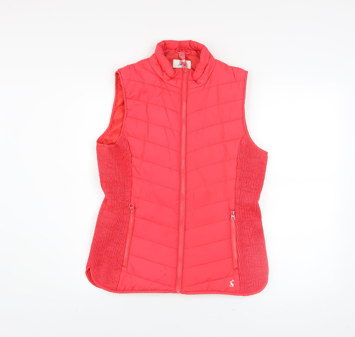 Joules Womens Pink Quilted Puffer Waistcoat Size 12 Regular