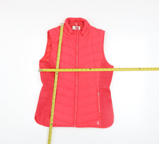 Joules Womens Pink Quilted Puffer Waistcoat Size 12 Regular