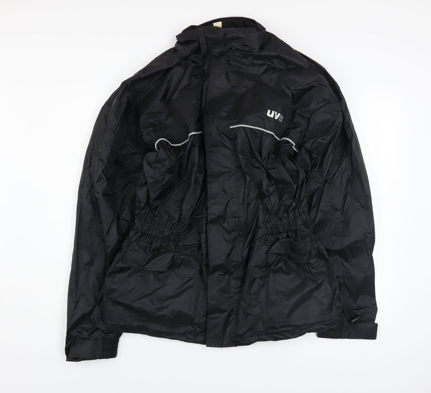 Uvex Men's Black XL Windbreaker Jacket with Reflective Trim