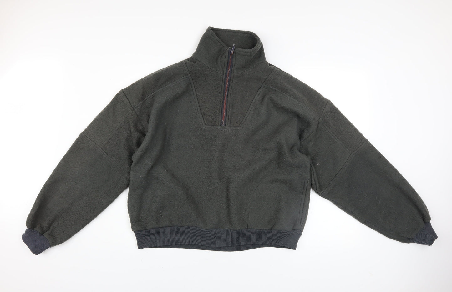 Lifetrends Men’s Black Fleece 1/4 Zip Pullover Sweatshirt Size L