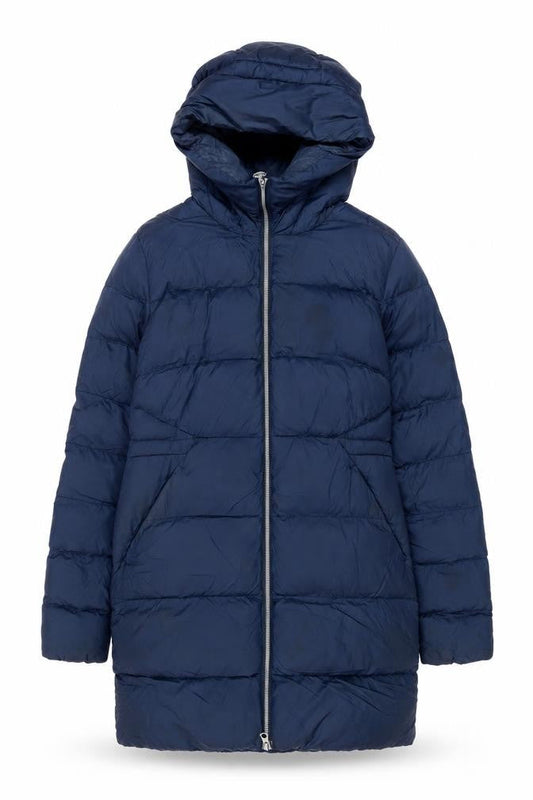 Timberland Womens Navy XS Puffer Jacket Hooded Winter Nylon Coat