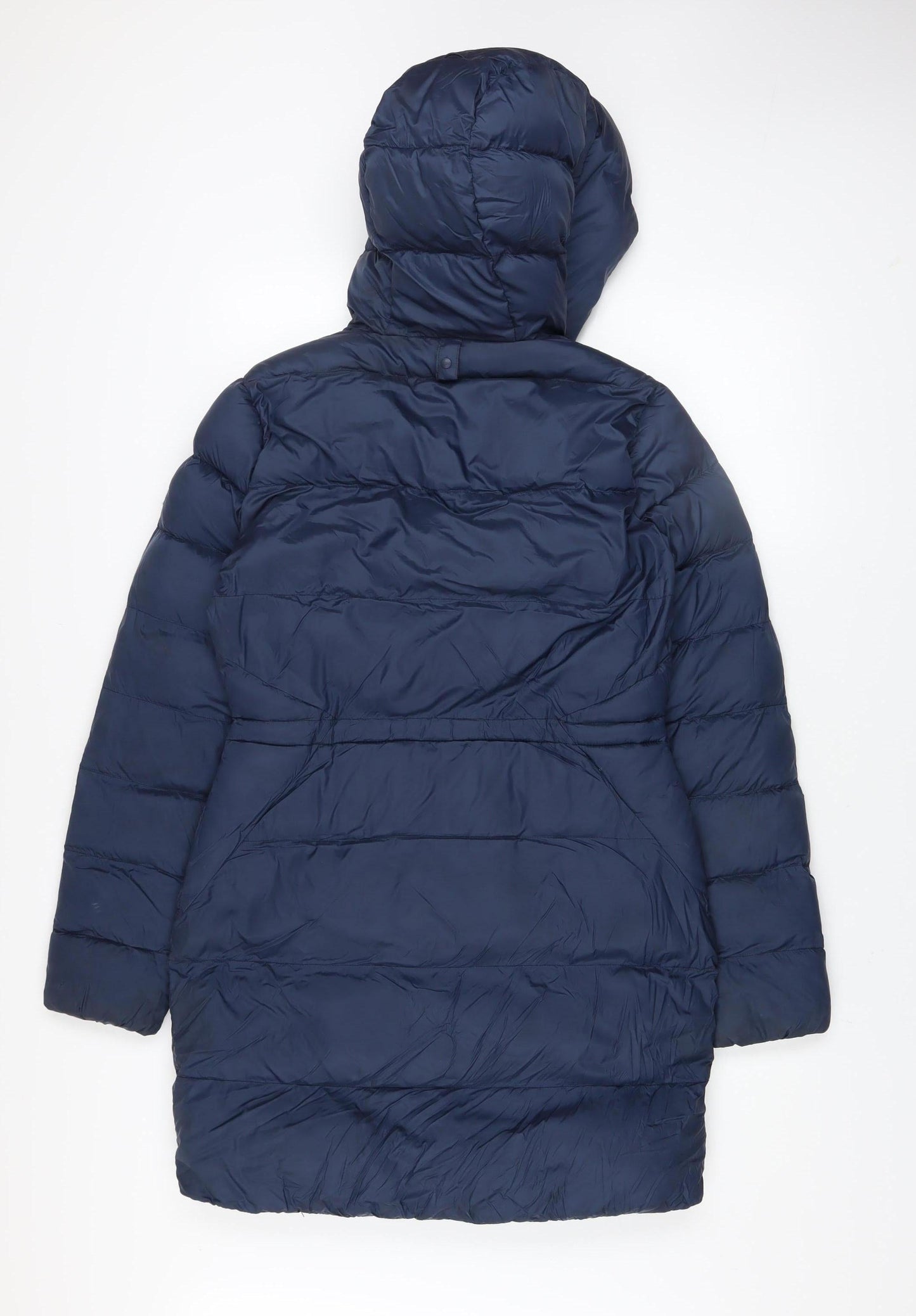 Timberland Womens Navy XS Puffer Jacket Hooded Winter Nylon Coat