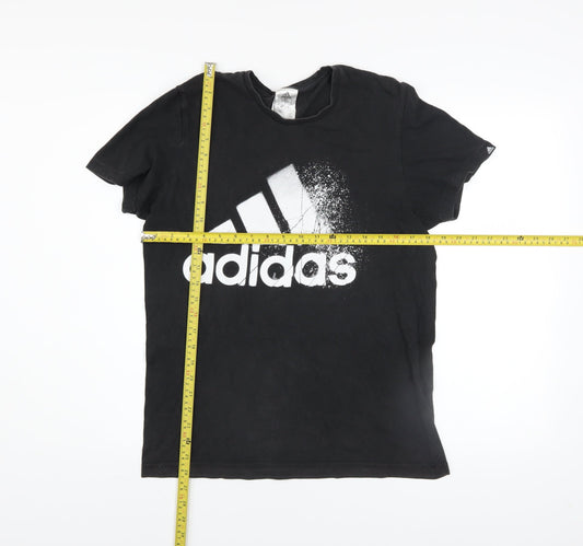 Adidas Men's Black Short Sleeve Sports Graphic T-Shirt Size S