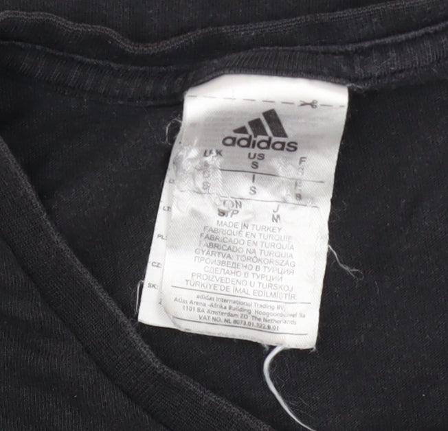 Adidas Men's Black Short Sleeve Sports Graphic T-Shirt Size S