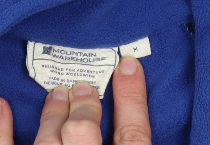 Mountain Warehouse Men's Blue Fleece Sweatshirt M Half Zip Pullover