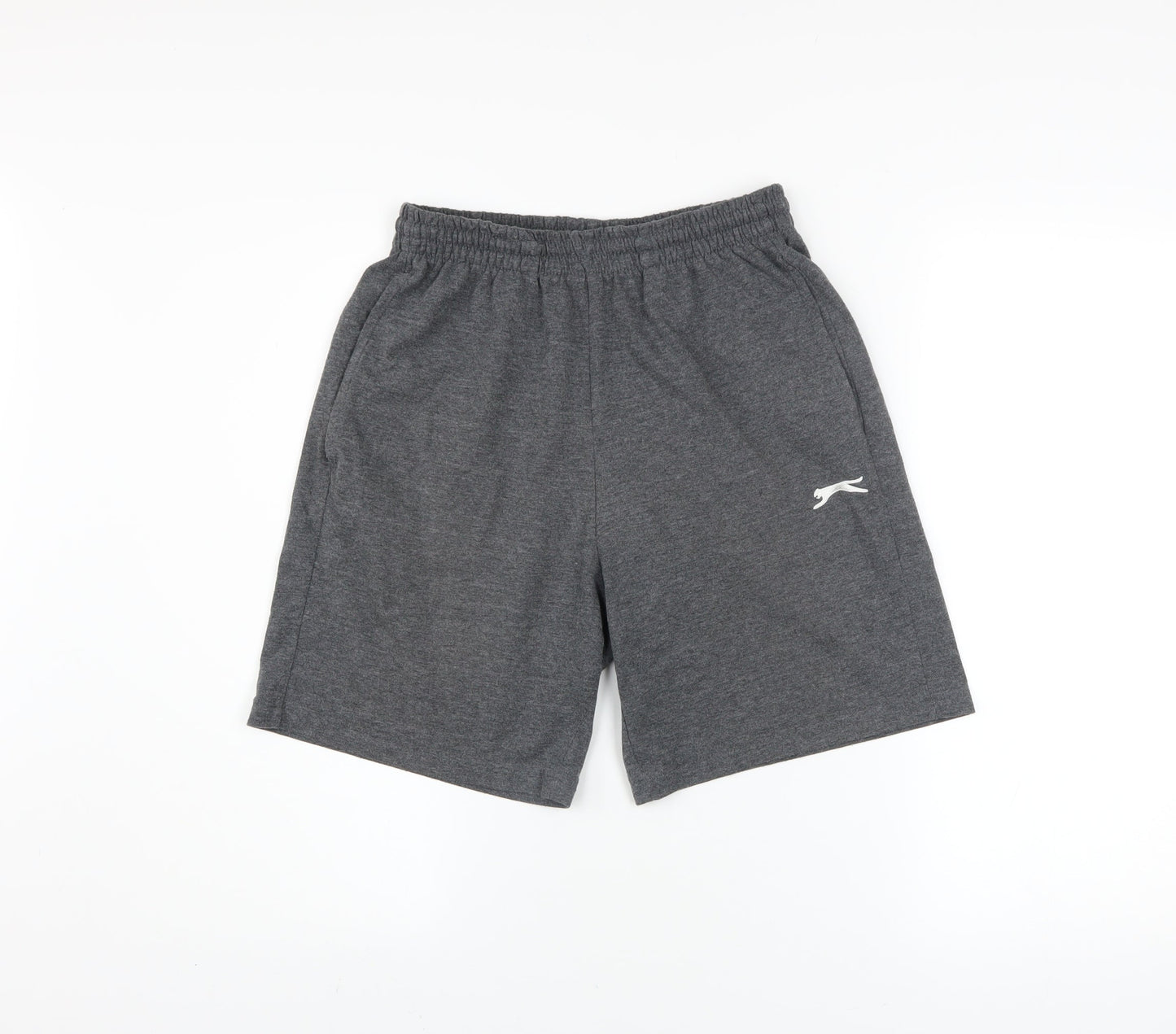 Slazenger Men's Grey Athletic Gym Shorts Size S Elastic Waist