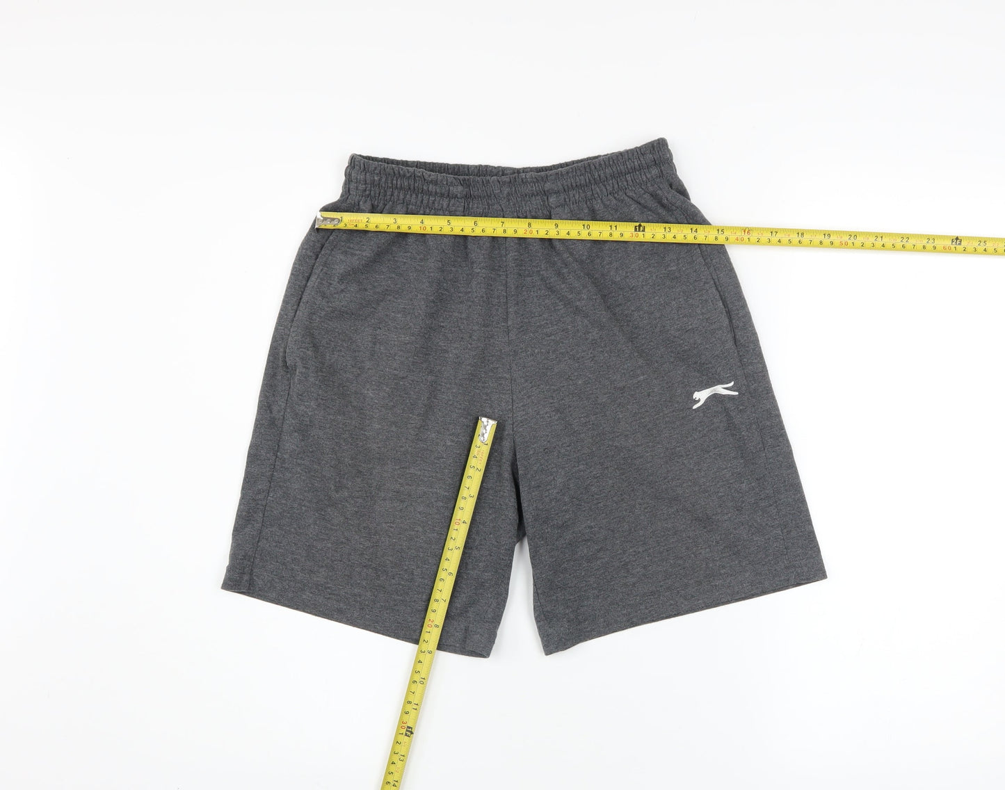 Slazenger Men's Grey Athletic Gym Shorts Size S Elastic Waist