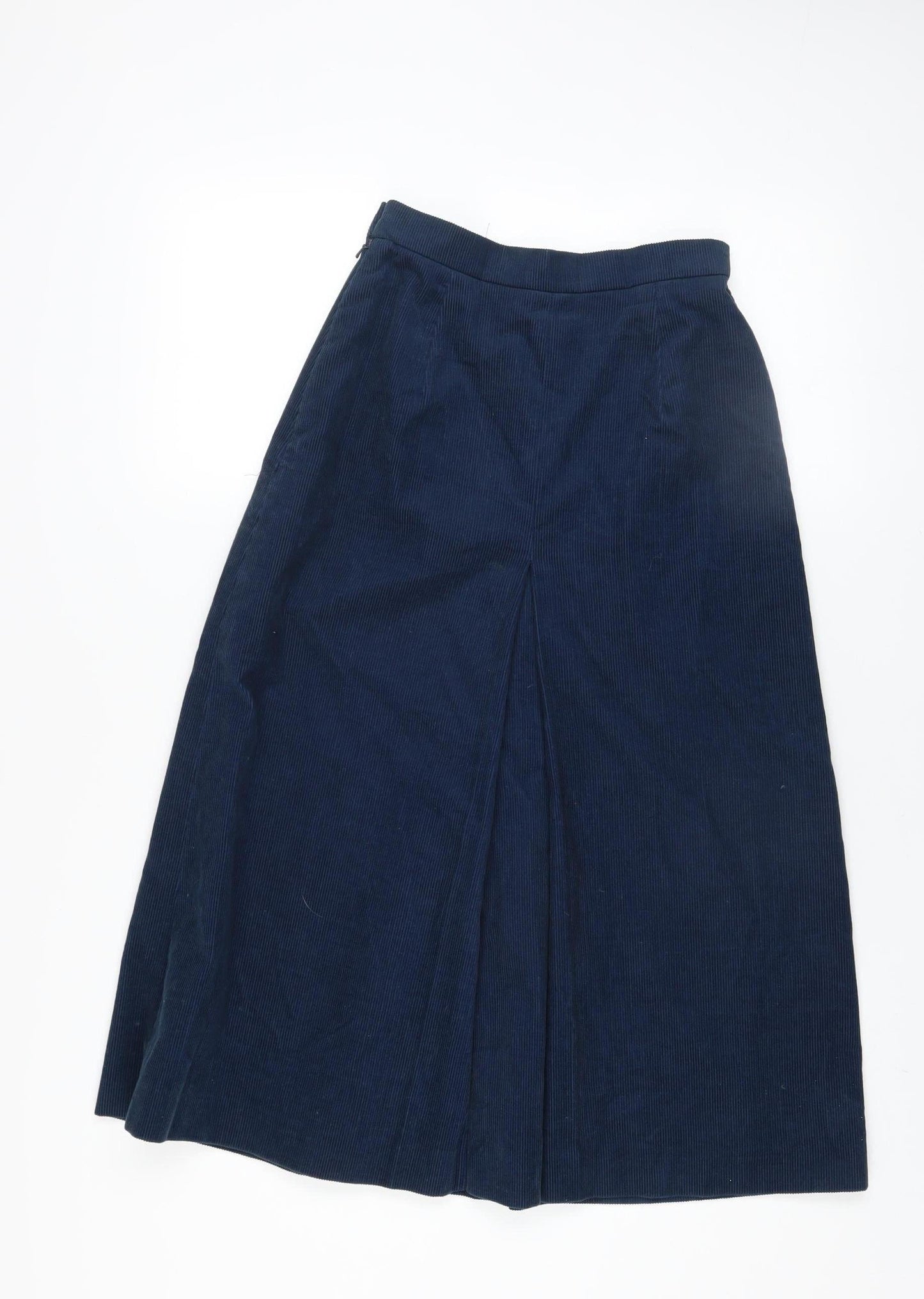 Alexon Women Blue Size 10 A-Line Corduroy Midi Skirt