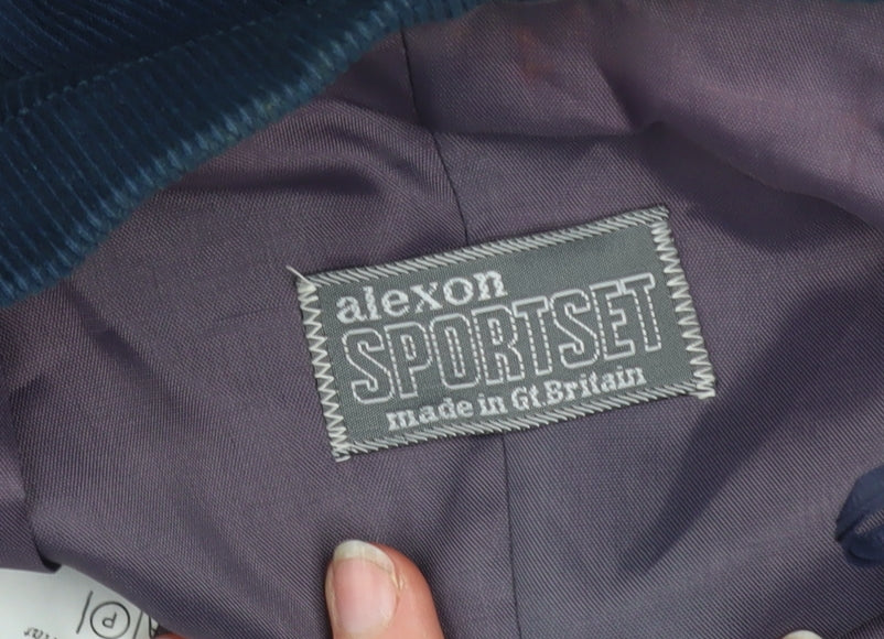 Alexon Women Blue Size 10 A-Line Corduroy Midi Skirt