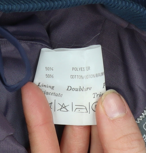 Alexon Women Blue Size 10 A-Line Corduroy Midi Skirt