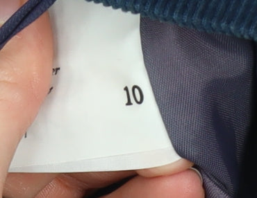 Alexon Women Blue Size 10 A-Line Corduroy Midi Skirt