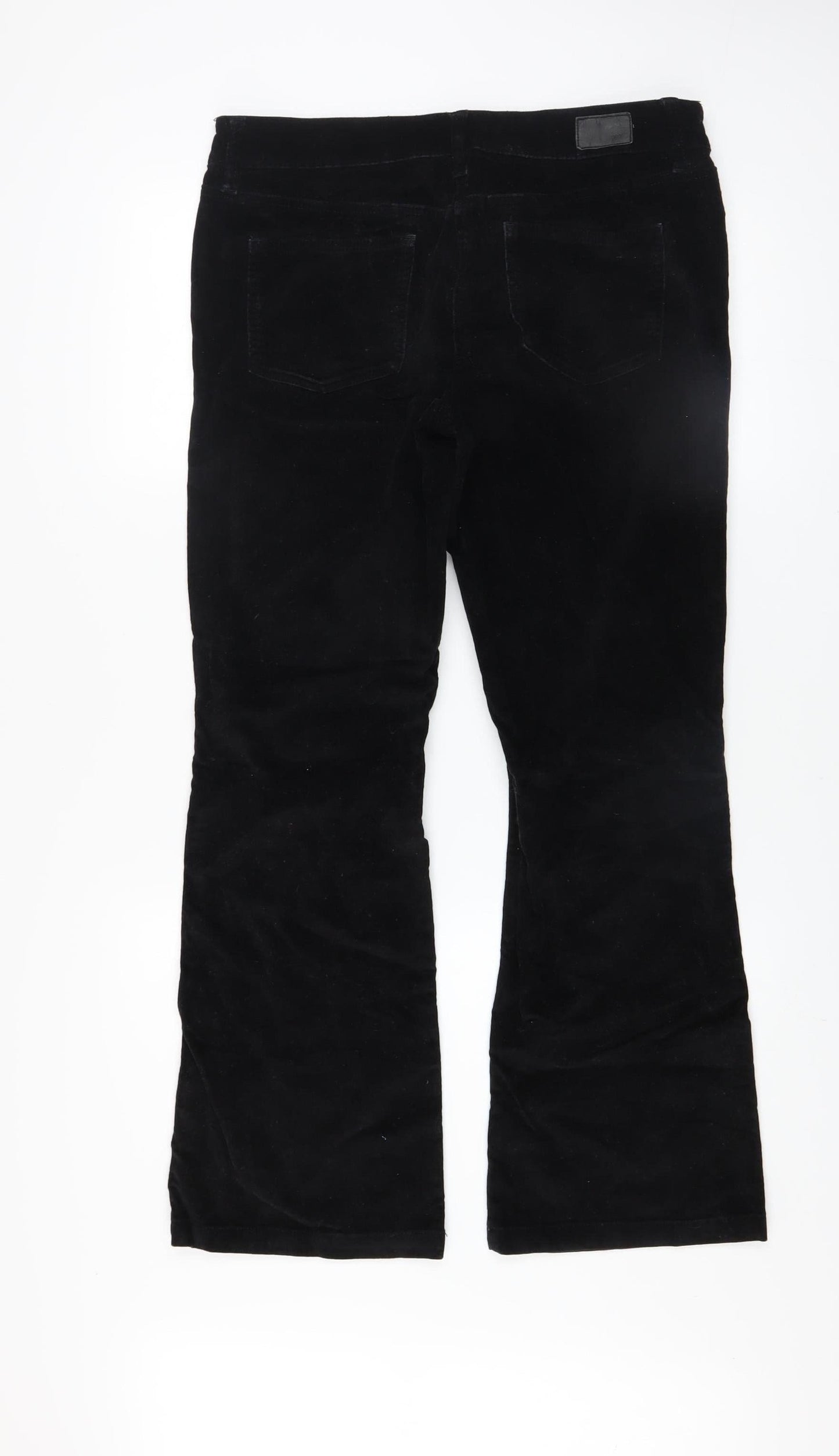 Next Women’s Black Corduroy Straight Leg Trousers Size 14