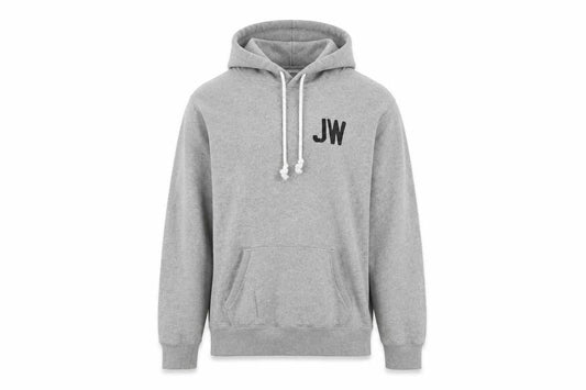 Jack Wills Mens Grey Pullover Hoodie S Logo Fleece Lined Sweatshirt