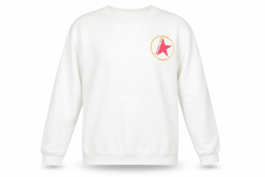 PrettyLittleThing Womens White Small Sweatshirt with Star Logo