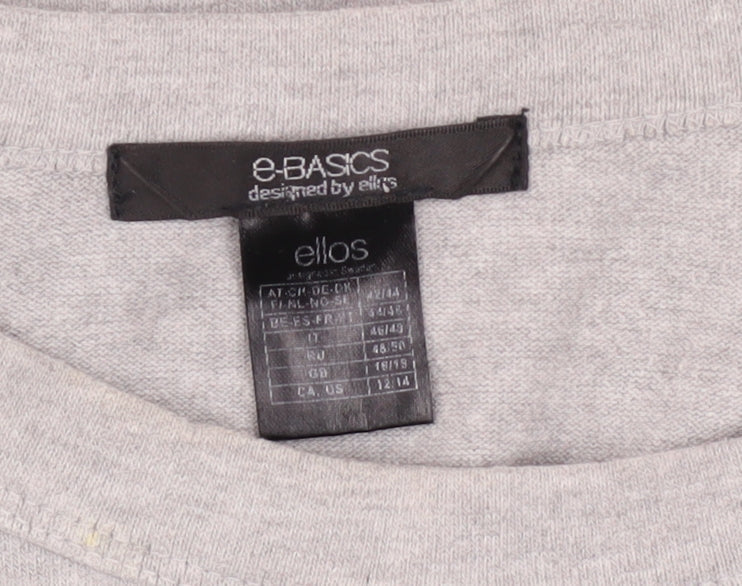 Ellos Women Grey & Light Blue Raglan Pullover Sweatshirt Size 18/19