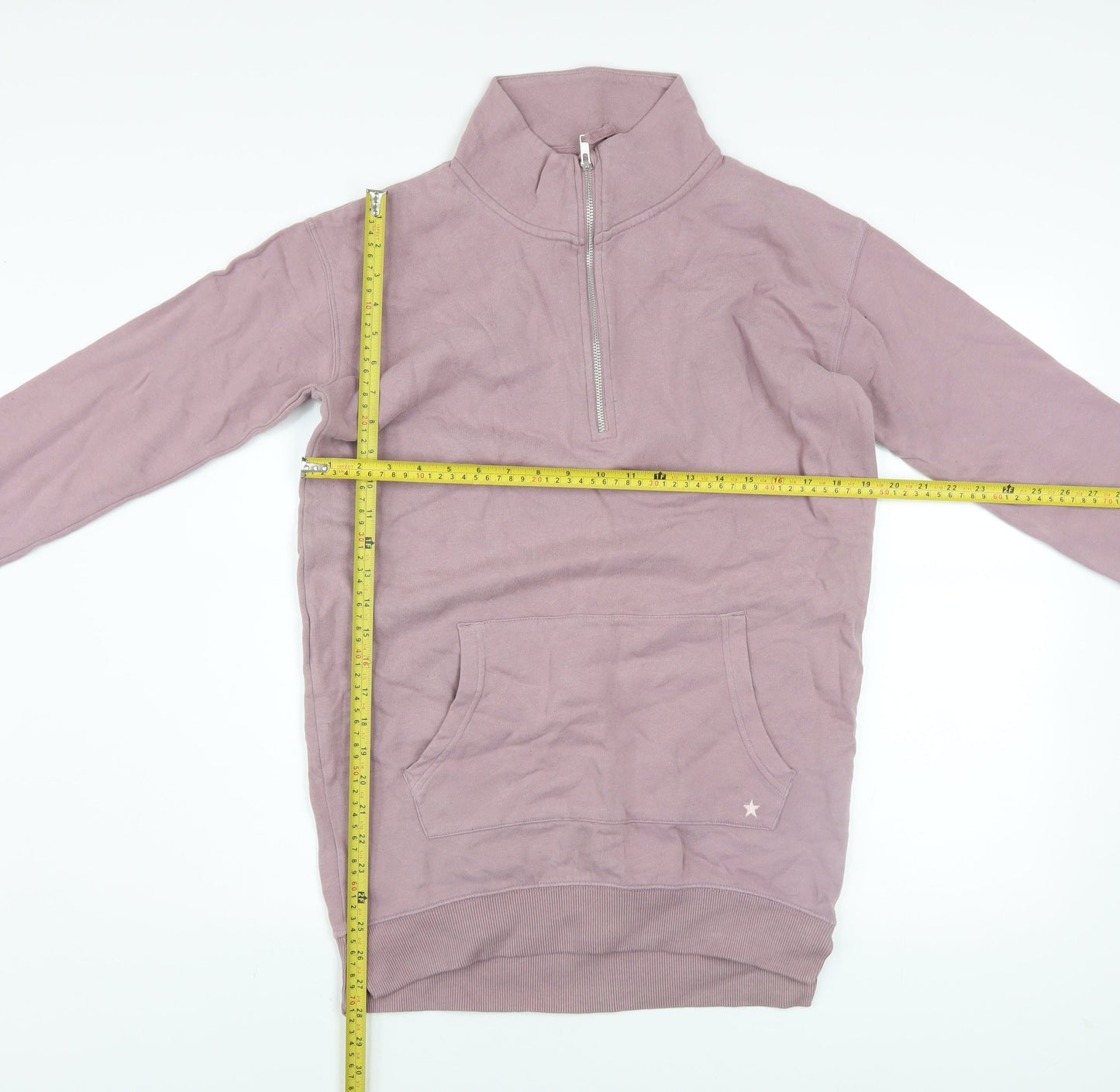 Next Womens Pink 1/4 Zip Pullover Sweatshirt Size Small