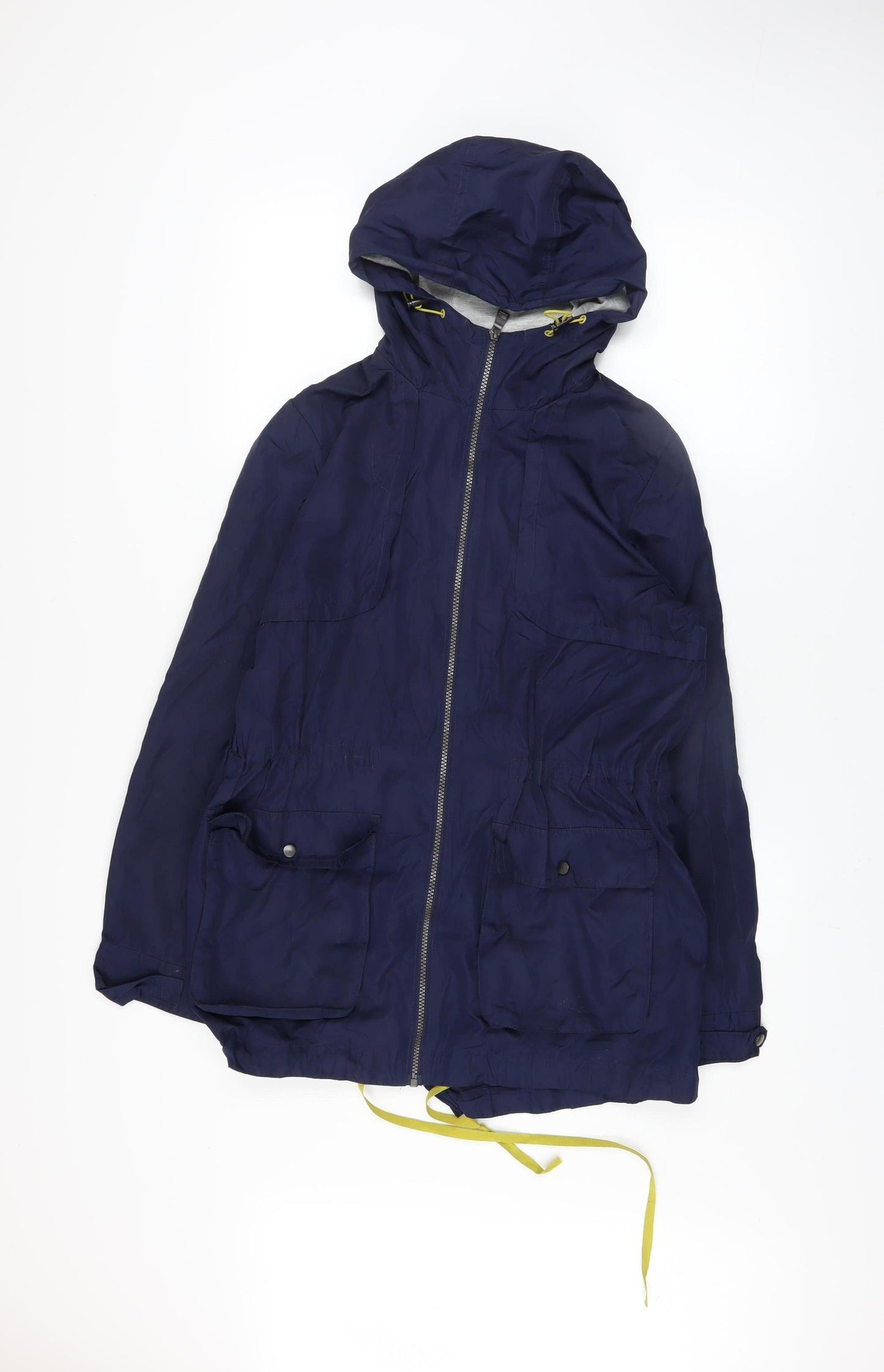 Next Womens Blue Hooded Parka Jacket Size 12 Polyester