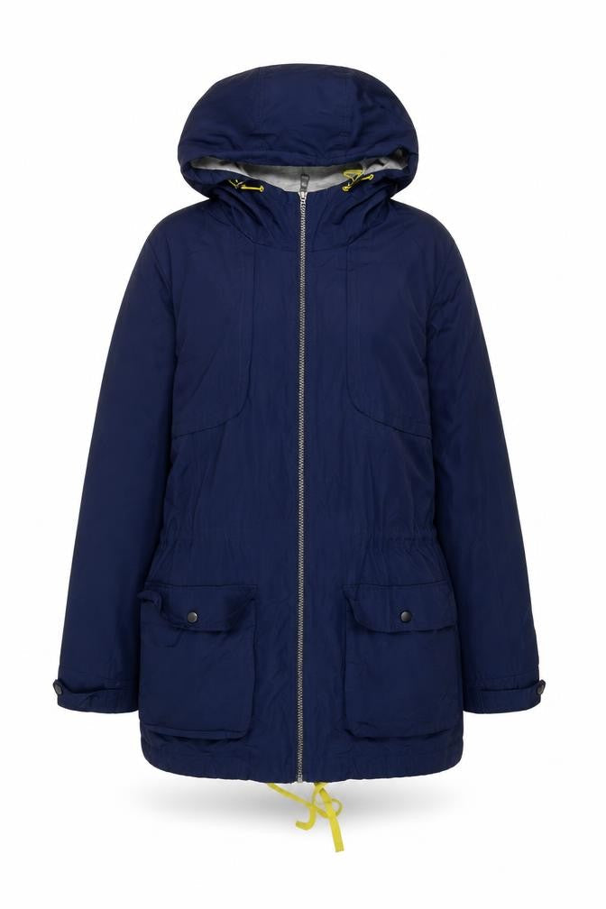 Next Womens Blue Hooded Parka Jacket Size 12 Polyester