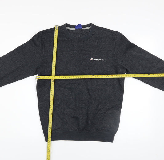 Champion Men's Dark Grey Crew Neck Sweatshirt XS Cotton Blend