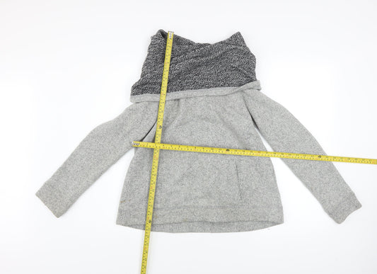 J.Crew Women's Grey Cowl Neck Pullover Sweatshirt Size M Wool Blend
