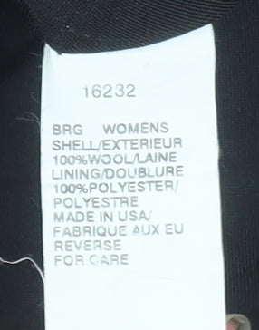 Woolrich Womens Red Long Wool Overcoat Lined Button Coat Size L