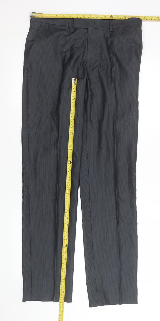 Marks and Spencer Men’s Grey 32W 33L Dress Pants Regular Fit