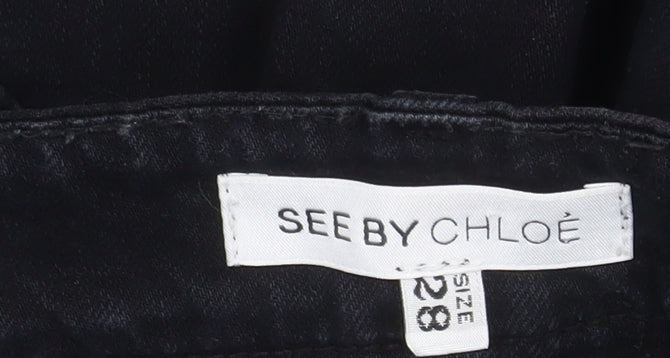See by Chloé Women's Black Slim Straight Jeans Size 28