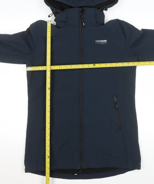 Nordberg Men's Blue Softshell Hooded Jacket M Windproof Water Resistant