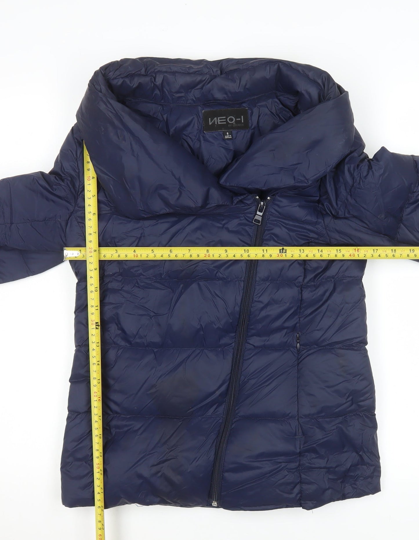 NEO-I by Orobos Women's Blue Puffer Jacket Size S Quilted Down