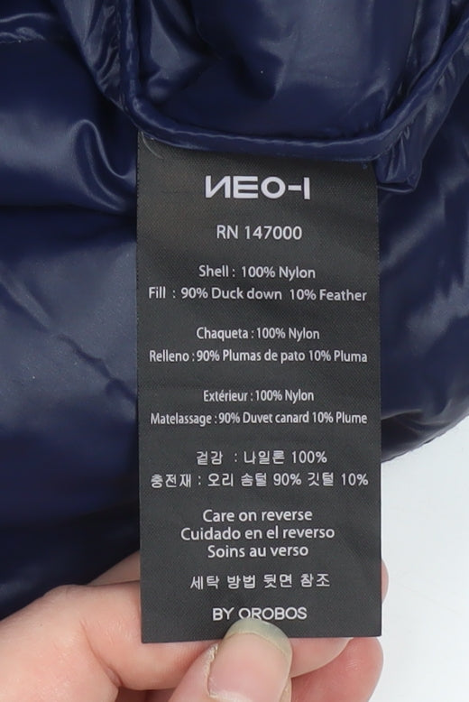 NEO-I by Orobos Women's Blue Puffer Jacket Size S Quilted Down
