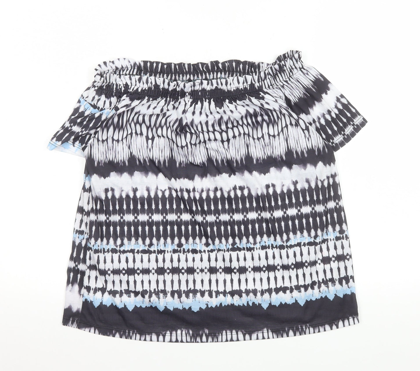 Peacocks Womens Multicoloured Off Shoulder Cotton Blouse Size 8