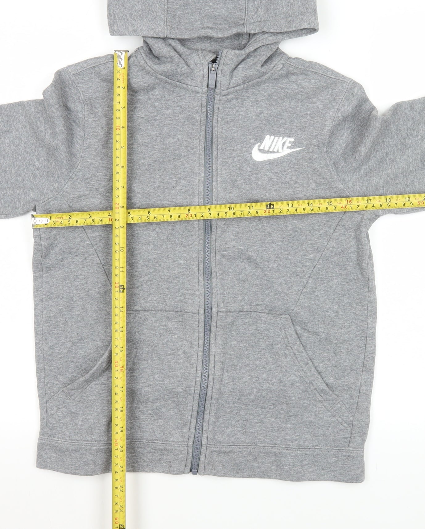 Nike Teens Grey Full Zip Hooded Sports Jacket L