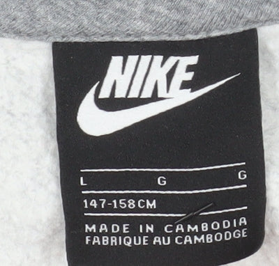 Nike Teens Grey Full Zip Hooded Sports Jacket L