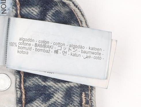 Zara Women Blue Size 6 Wide-Leg High Rise Cotton Jeans