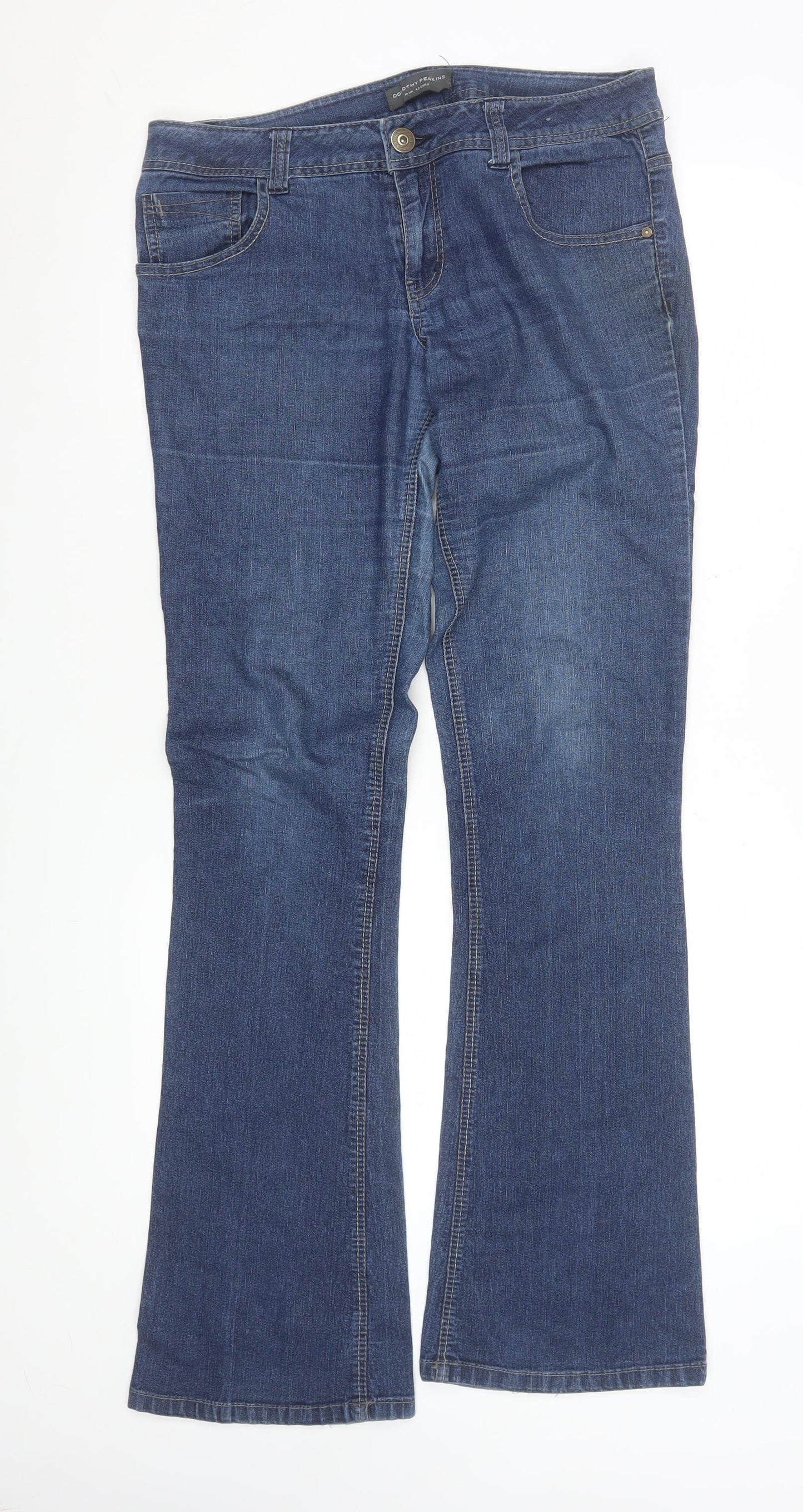 Dorothy Perkins Women's Blue Bootcut Jeans Size 14 Classic Fit