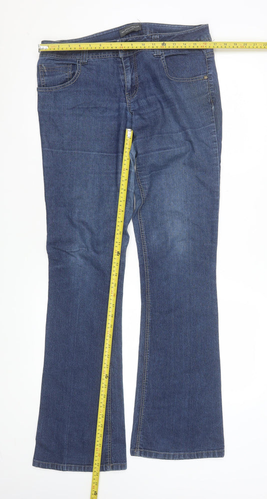 Dorothy Perkins Women's Blue Bootcut Jeans Size 14 Classic Fit