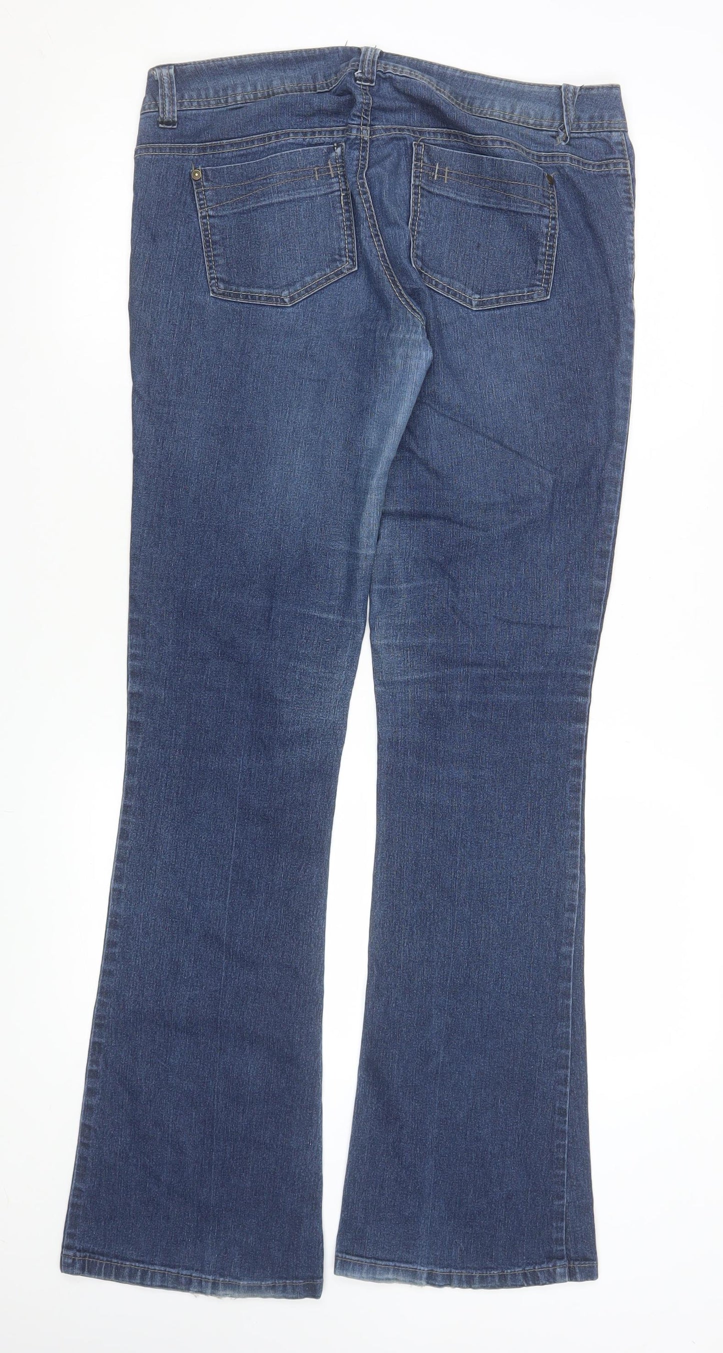 Dorothy Perkins Women's Blue Bootcut Jeans Size 14 Classic Fit