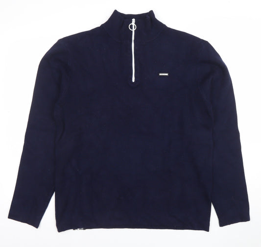 Khujo Men's Blue Half Zip Pullover Sweatshirt Size L