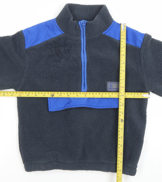 Next Boys Navy Blue Fleece 1/2 Zip Hoodie Age 7 Years