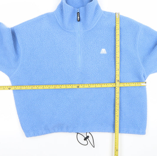 4th ARQ Women Blue Fleece 1/4 Zip Pullover Sweatshirt Size S