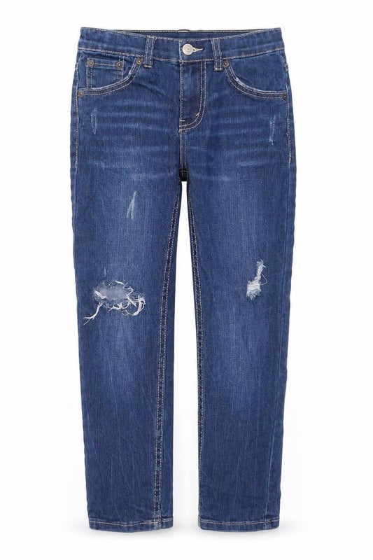 Levi's Girls Blue 510 Skinny Jeans 8 Years Mid Rise Stretch Denim