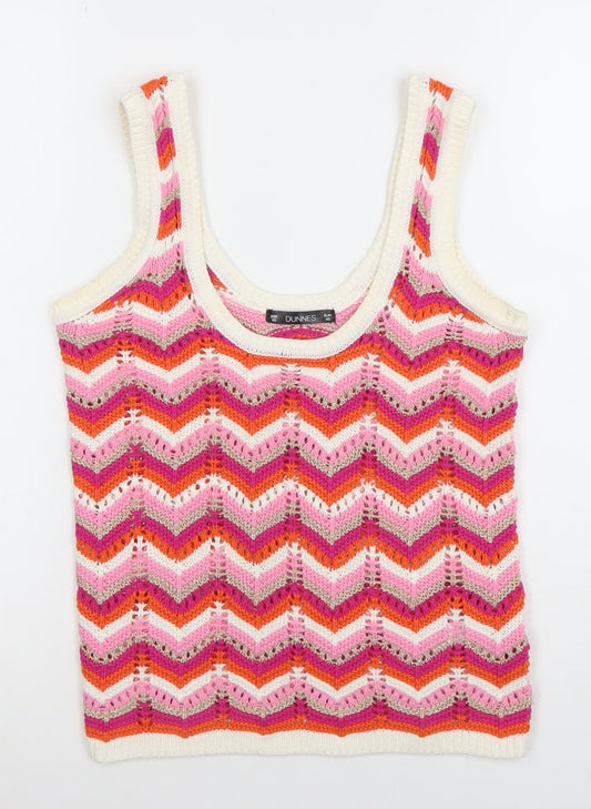 Dunnes Women’s Multicoloured Crochet Knit Tank Top XS